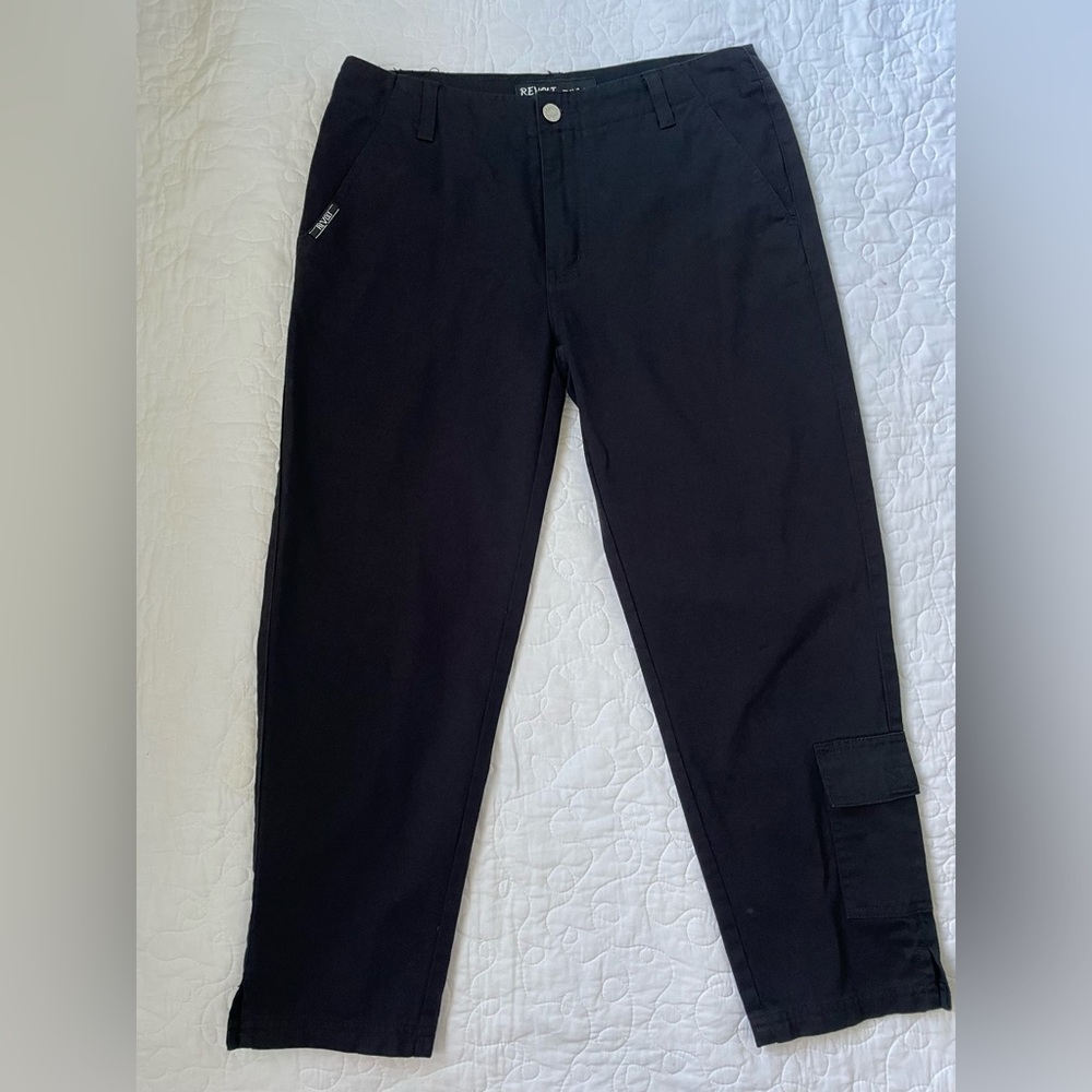 Vintage y2k Revolt Women’s Black Cargo Jean Denim Pants